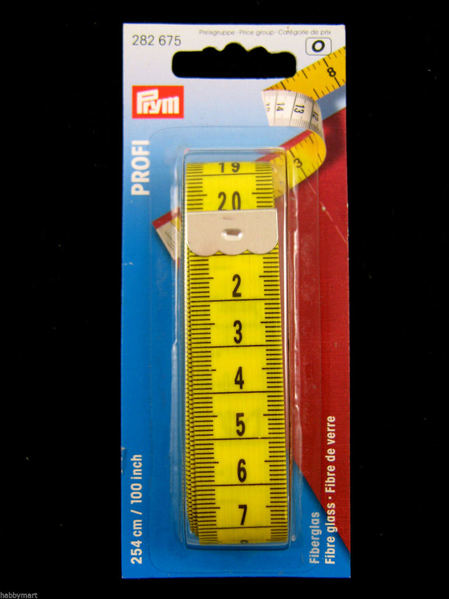 Extra Long Tape Measure Fiberglass Professional Tailoring by Prym 100" 254cm - ThreadandTrimmings