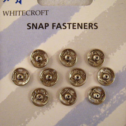 Snap Fasteners Press Studs Metal Black or Silver Small Medium Large 5mm to 19mm - ThreadandTrimmings