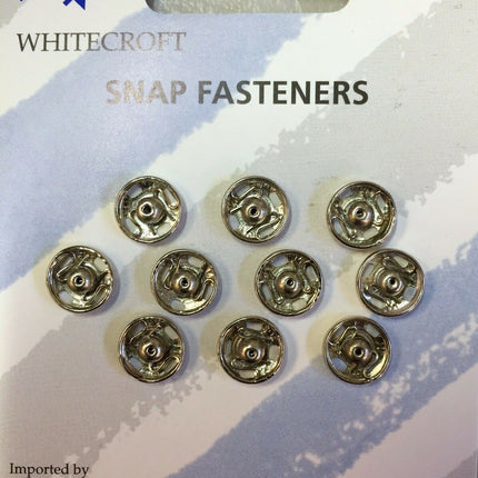 Snap Fasteners Press Studs Metal Black or Silver Small Medium Large 5mm to 19mm - ThreadandTrimmings