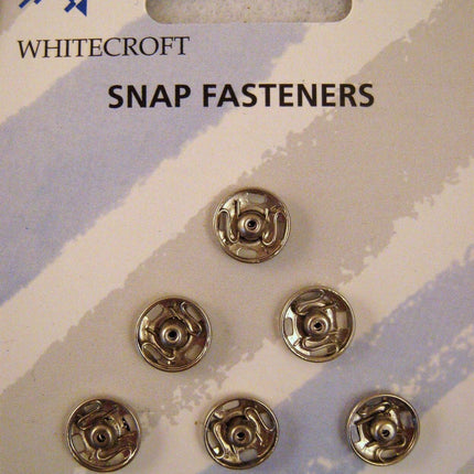 Snap Fasteners Press Studs Metal Black or Silver Small Medium Large 5mm to 19mm - ThreadandTrimmings