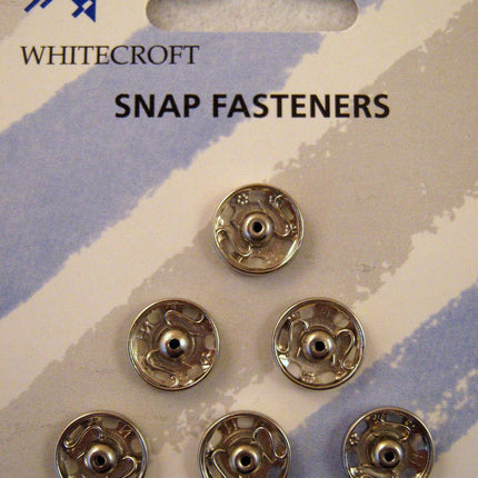 Snap Fasteners Press Studs Metal Black or Silver Small Medium Large 5mm to 19mm - ThreadandTrimmings