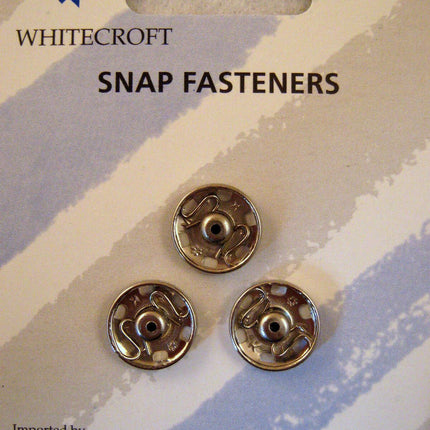 Snap Fasteners Press Studs Metal Black or Silver Small Medium Large 5mm to 19mm - ThreadandTrimmings