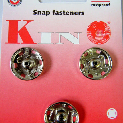 Snap Fasteners Press Studs Metal Black or Silver Small Medium Large 5mm to 19mm - ThreadandTrimmings