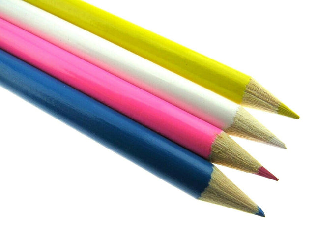 Chalk Pencils Tailors Dressmaker Fabric Markers or Quilters - 17cm Long - 4 Cols - ThreadandTrimmings