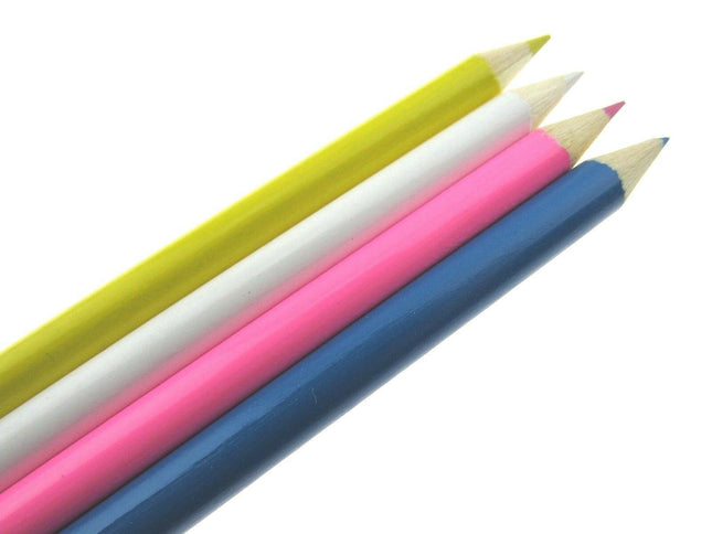 Chalk Pencils Tailors Dressmaker Fabric Markers or Quilters - 17cm Long - 4 Cols - ThreadandTrimmings