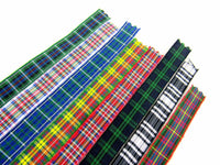Tartan Ribbons Mixed Assorted Strips / 8 x 1m  / 4 Widths / 12mm 16mm 25mm 38mm