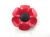 40mm POPPY BUTTONS - PLASTIC with SHANK - ThreadandTrimmings