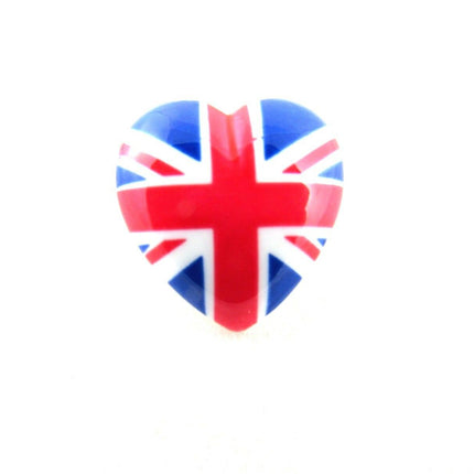 23mm UK Heart Buttons with Shank - Union Jack Heart Buttons - ThreadandTrimmings