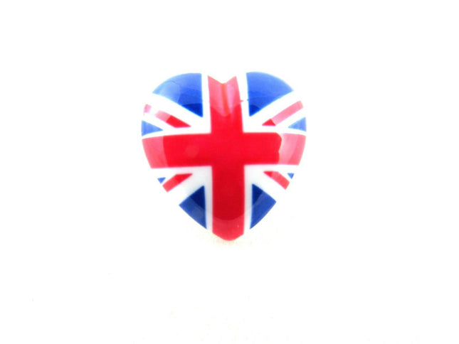 23mm UK Heart Buttons with Shank - Union Jack Heart Buttons - ThreadandTrimmings
