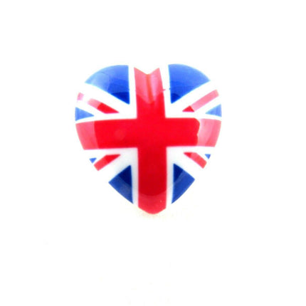 23mm UK Heart Buttons with Shank - Union Jack Heart Buttons - ThreadandTrimmings