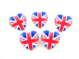 23mm UK Heart Buttons with Shank - Union Jack Heart Buttons - ThreadandTrimmings
