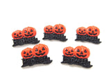 25mm Twin Scary Pumpkin Halloween Buttons (NO345)