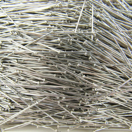 Steel Sewing Pins - 37mm Extra Fine Hardened & Tempered Nickel Plated Steel 500g - ThreadandTrimmings