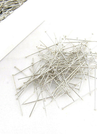Steel Sewing Pins - 37mm Extra Fine Hardened & Tempered Nickel Plated Steel 500g - ThreadandTrimmings