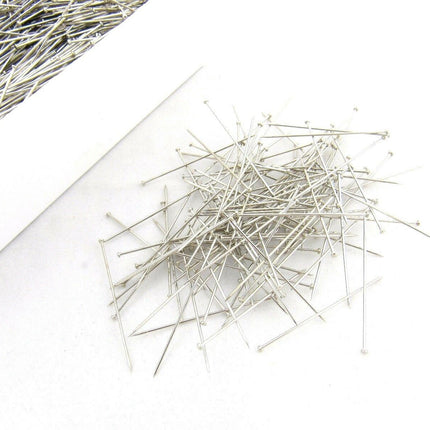 Steel Sewing Pins - 37mm Extra Fine Hardened & Tempered Nickel Plated Steel 500g - ThreadandTrimmings