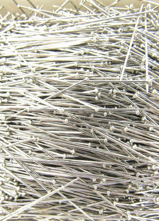 Steel Sewing Pins - 37mm Extra Fine Hardened & Tempered Nickel Plated Steel 500g - ThreadandTrimmings