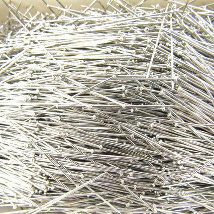 Steel Sewing Pins - 37mm Extra Fine Hardened & Tempered Nickel Plated Steel 500g - ThreadandTrimmings