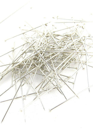Steel Sewing Pins - 37mm Extra Fine Hardened & Tempered Nickel Plated Steel 500g - ThreadandTrimmings
