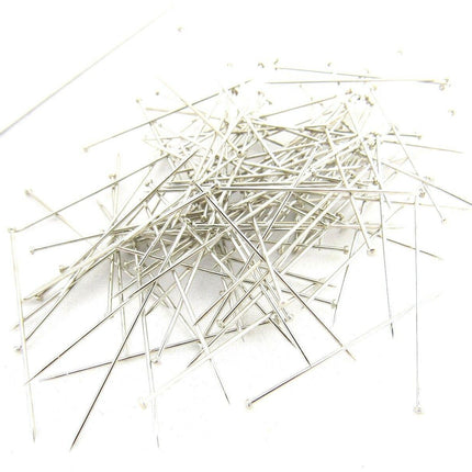Steel Sewing Pins - 37mm Extra Fine Hardened & Tempered Nickel Plated Steel 500g - ThreadandTrimmings
