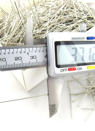 Steel Sewing Pins - 37mm Extra Fine Hardened & Tempered Nickel Plated Steel 500g - ThreadandTrimmings