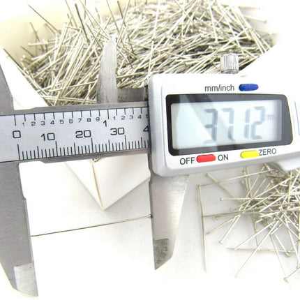 Steel Sewing Pins - 37mm Extra Fine Hardened & Tempered Nickel Plated Steel 500g - ThreadandTrimmings