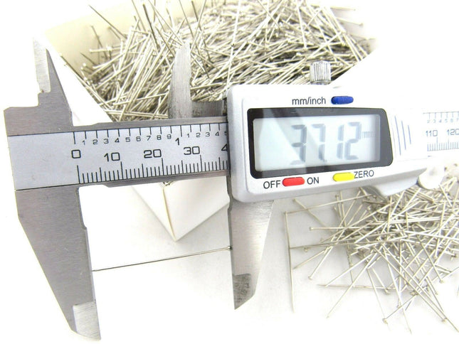 Steel Sewing Pins - 37mm Extra Fine Hardened & Tempered Nickel Plated Steel 500g - ThreadandTrimmings