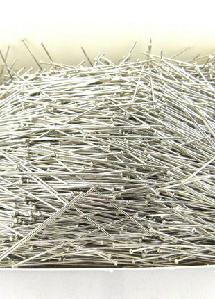 Steel Sewing Pins - 37mm Extra Fine Hardened & Tempered Nickel Plated Steel 500g - ThreadandTrimmings