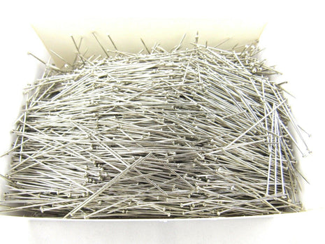 Steel Sewing Pins - 37mm Extra Fine Hardened & Tempered Nickel Plated Steel 500g - ThreadandTrimmings