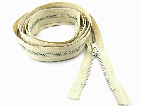 YKK Extra Long Metal Open Ended Separating Zip for Sleeping Bags, Camping Tents