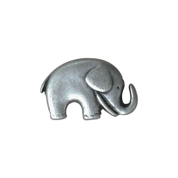 Metal Elephant Button in Gold or Silver 20mm x 14mm - ThreadandTrimmings