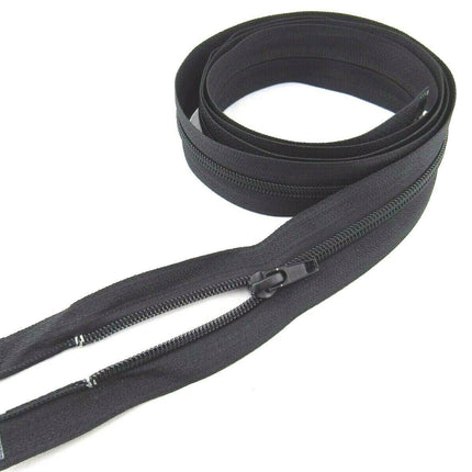 Extra Long Sleeping Bag Zip - 140cm 55" Cosy-Toes Buggy Cover Nylon Open End Zip - ThreadandTrimmings