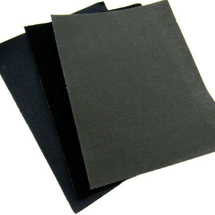 Iron On Cotton Repair Patches - 2 x (10cm x 13cm) - Black, Navy, Grey - ThreadandTrimmings