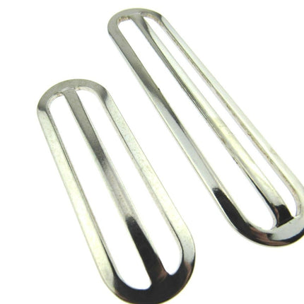 solid metal sliders on a white background