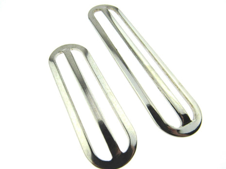 solid metal sliders on a white background