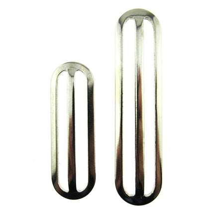 Strong Solid Metal Slider 50mm, 63mm & 75mm to Adjust Shoulder Strap Length CX46 - ThreadandTrimmings