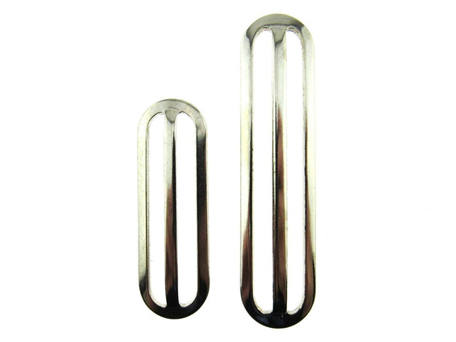 Strong Solid Metal Slider 50mm, 63mm & 75mm to Adjust Shoulder Strap Length CX46 - ThreadandTrimmings