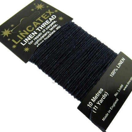 Strong Linen Thread for Repair, Mending & Leather Work 5 Colours 10m Cards - ThreadandTrimmings