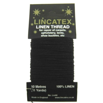 Strong Linen Thread for Repair, Mending & Leather Work 5 Colours 10m Cards - ThreadandTrimmings