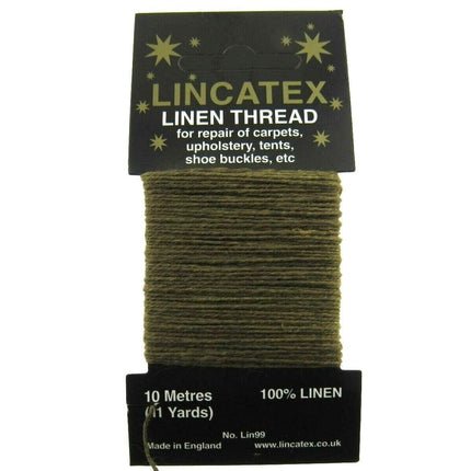 Strong Linen Thread for Repair, Mending & Leather Work 5 Colours 10m Cards - ThreadandTrimmings