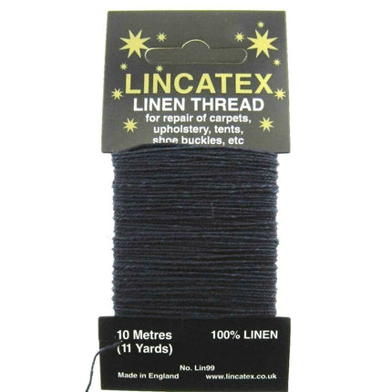 Strong Linen Thread for Repair, Mending & Leather Work 5 Colours 10m Cards - ThreadandTrimmings