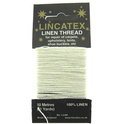 Strong Linen Thread for Repair, Mending & Leather Work 5 Colours 10m Cards - ThreadandTrimmings