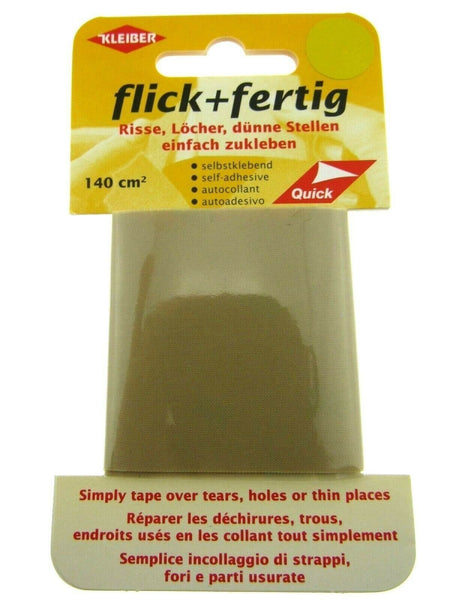 Kleiber 430-72 Nylon Repair Tape, self-Adhesive, from Flick Plus Fertig,  145 cm², Beige