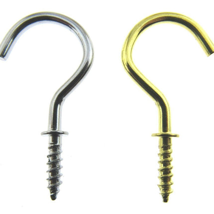 CUP HOOKS (30mm x 20mm) (NICKLE or BRASS) - ThreadandTrimmings