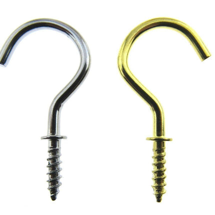 CUP HOOKS (30mm x 20mm) (NICKLE or BRASS) - ThreadandTrimmings