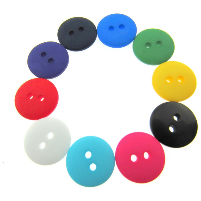 Round Smarty Style Domed Buttons / Sew Through - 10 Super Cute Crafting Buttons - ThreadandTrimmings