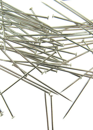Large Nickel Plated Pins  Size 50mm or 2 " AMAZONA - Approx 1000 Pins -500 gram - ThreadandTrimmings