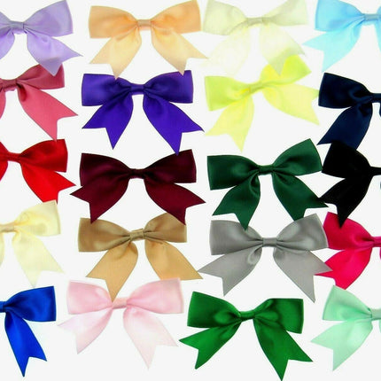 Large Satin Ribbon Bows 8.5cm Wide Ideal for Wedding or Table Decorations - ThreadandTrimmings