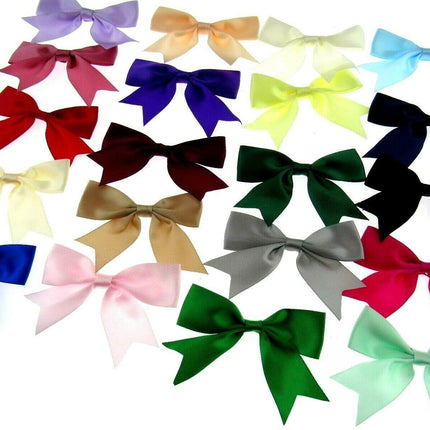 Large Satin Ribbon Bows 8.5cm Wide Ideal for Wedding or Table Decorations - ThreadandTrimmings
