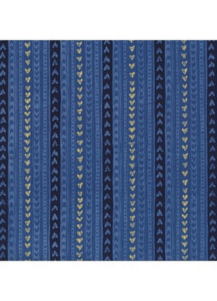 **MICHAEL MILLER "CATS CRADLE - LOVE LINES" - NAVY- FAT QUARTER- LOVE HEARTS - ThreadandTrimmings