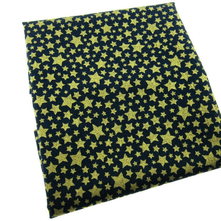** MICHAEL MILLER" CATS CRADLE- STARBRITE" - NAVY - FAT QUARTER - GOLD STARS - ThreadandTrimmings